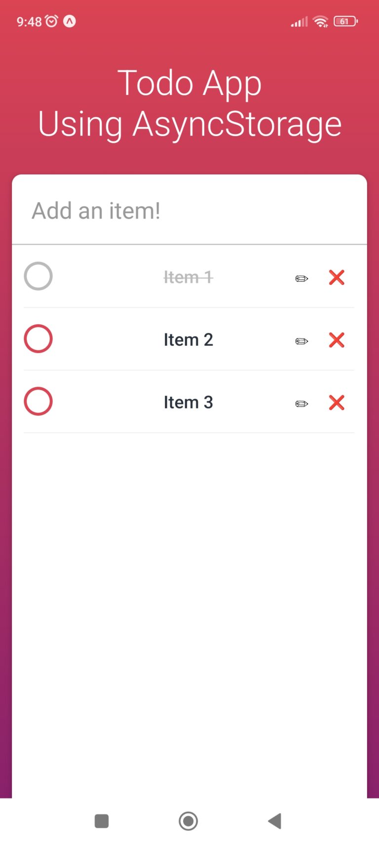 React Native – CRUD Aplikasi Todo Menggunakan AsyncStorage